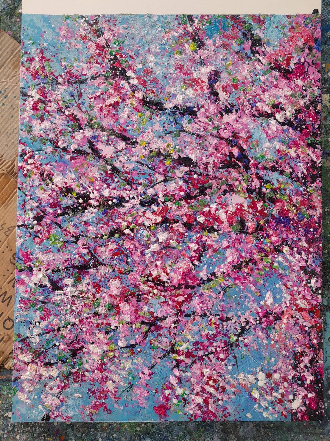 Pink Tree Abstract Vivid pink tree – Modern Thai Art Gallery