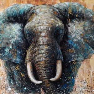 Elephant On Light Brown