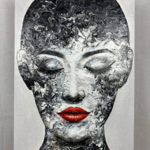 Black And White Lady Face Abstract